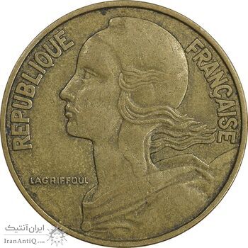 سکه 20 سانتیم 1967 جمهوری کنونی - ماریان - EF45 - فرانسه