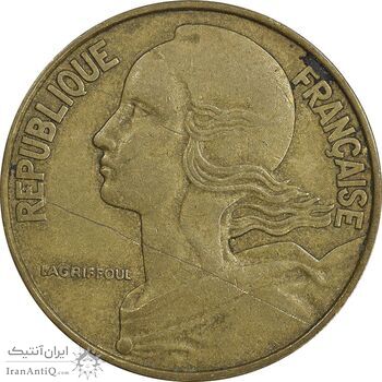 سکه 20 سانتیم 1963 جمهوری کنونی - ماریان - EF45 - فرانسه