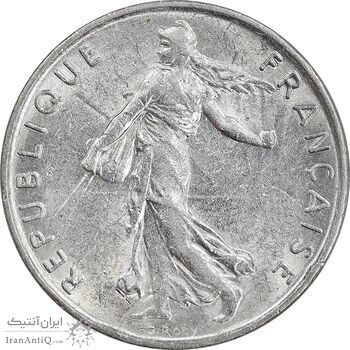 سکه 1/2 فرانک 1966 جمهوری کنونی - MS61 - فرانسه