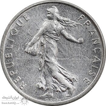 سکه 1/2 فرانک 1967 جمهوری کنونی - AU50 - فرانسه