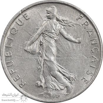 سکه 1/2 فرانک 1976 جمهوری کنونی - AU55 - فرانسه