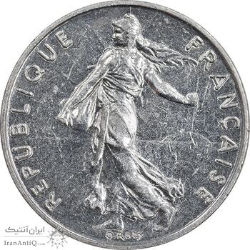 سکه 1/2 فرانک 2000 جمهوری کنونی - AU55 - فرانسه