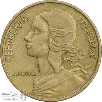 سکه 5 سانتیم 1966 جمهوری کنونی - ماریان - EF45 - فرانسه