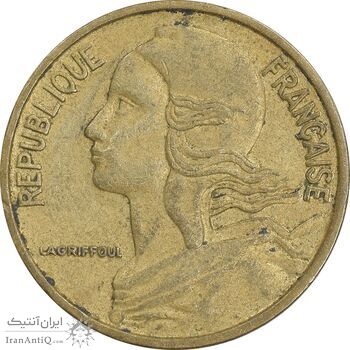 سکه 5 سانتیم 1966 جمهوری کنونی - ماریان - EF45 - فرانسه