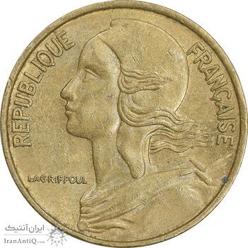 سکه 5 سانتیم 1972 جمهوری کنونی - ماریان - AU50 - فرانسه