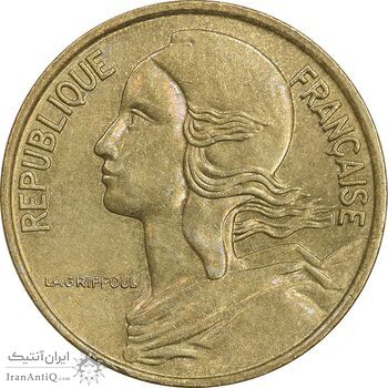 سکه 5 سانتیم 1973 جمهوری کنونی - ماریان - AU55 - فرانسه