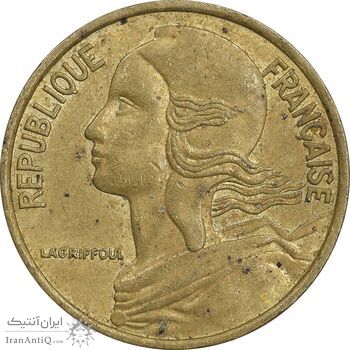 سکه 5 سانتیم 1975 جمهوری کنونی - ماریان - AU50 - فرانسه