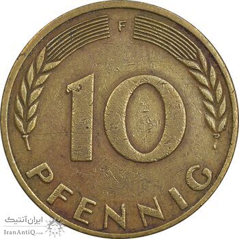 سکه 10 فینیگ 1971F جمهوری فدرال - EF45 - آلمان