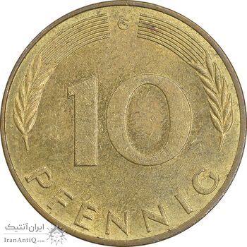 سکه 10 فینیگ 1971G جمهوری فدرال - AU58 - آلمان