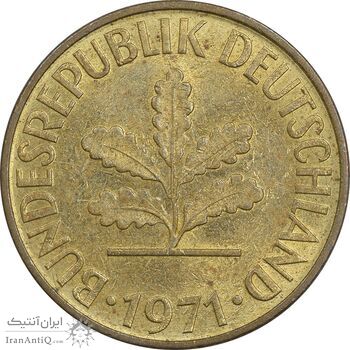 سکه 10 فینیگ 1971G جمهوری فدرال - AU58 - آلمان