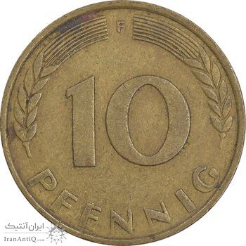 سکه 10 فینیگ 1972F جمهوری فدرال - EF45 - آلمان
