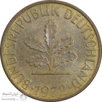 سکه 10 فینیگ 1972D جمهوری فدرال - MS61 - آلمان