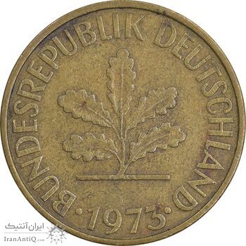 سکه 10 فینیگ 1973F جمهوری فدرال - EF45 - آلمان