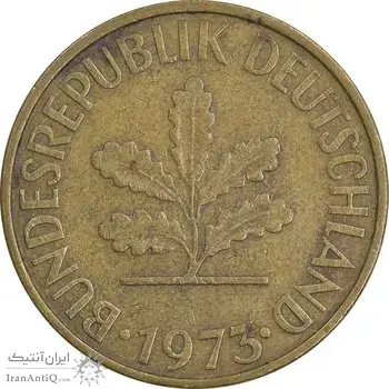 سکه 10 فینیگ 1973F جمهوری فدرال - EF45 - آلمان
