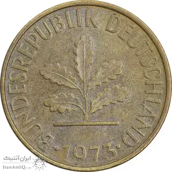 سکه 10 فینیگ 1973F جمهوری فدرال - AU50 - آلمان