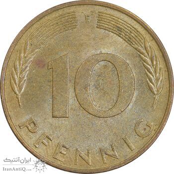سکه 10 فینیگ 1976F جمهوری فدرال - MS61 - آلمان
