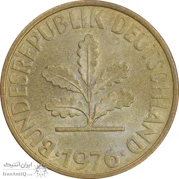 سکه 10 فینیگ 1976F جمهوری فدرال - MS61 - آلمان