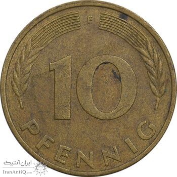 سکه 10 فینیگ 1973F جمهوری فدرال - EF45 - آلمان