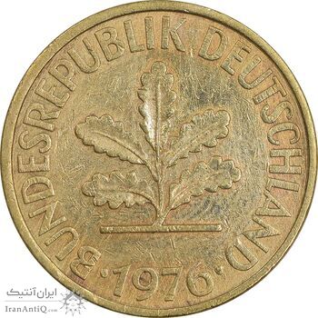 سکه 10 فینیگ 1976J جمهوری فدرال - EF45 - آلمان