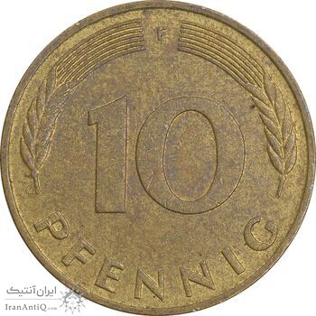 سکه 10 فینیگ 1984F جمهوری فدرال - EF45 - آلمان