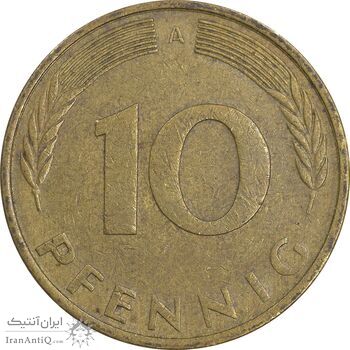 سکه 10 فینیگ 1990A جمهوری فدرال - EF45 - آلمان