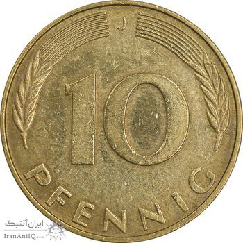 سکه 10 فینیگ 1991J جمهوری فدرال - EF45 - آلمان