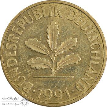 سکه 10 فینیگ 1991J جمهوری فدرال - EF45 - آلمان