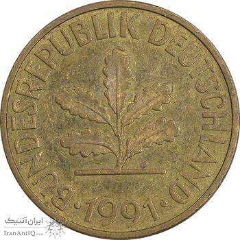 سکه 10 فینیگ 1991J جمهوری فدرال - AU50 - آلمان