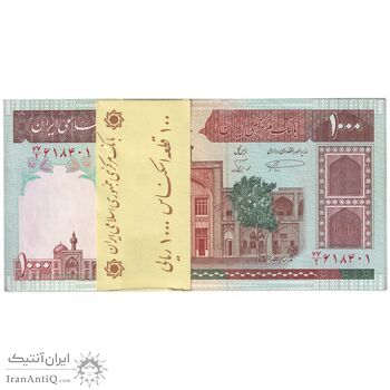 بسته اسکناس 1000 ریال (نمازی - نوربخش) مسجد الاقصی - UNC - جمهوری اسلامی