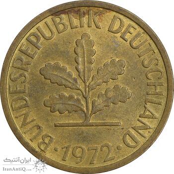 سکه 5 فینیگ 1972D جمهوری فدرال - AU55 - آلمان