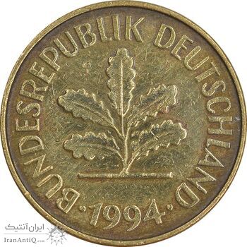 سکه 5 فینیگ 1994F جمهوری فدرال - EF45 - آلمان