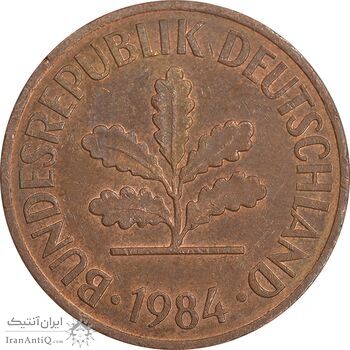 سکه 2 فینیگ 1984F جمهوری فدرال - EF45 - آلمان