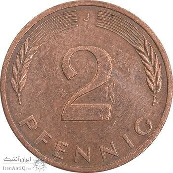 سکه 2 فینیگ 1983J جمهوری فدرال - EF45 - آلمان