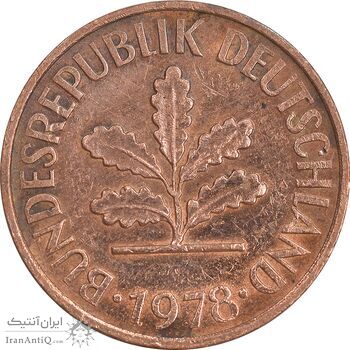 سکه 2 فینیگ 1978F جمهوری فدرال - EF45 - آلمان