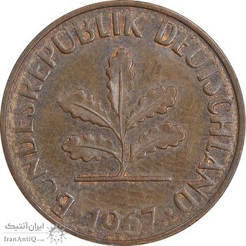 سکه 2 فینیگ 1967J جمهوری فدرال - AU55 - آلمان