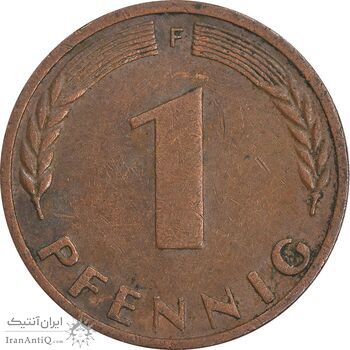 سکه 1 فینیگ 1971F جمهوری فدرال - EF45 - آلمان