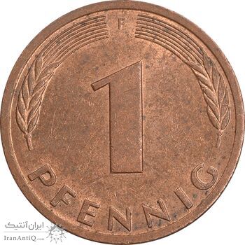 سکه 1 فینیگ 1980F جمهوری فدرال - AU58 - آلمان