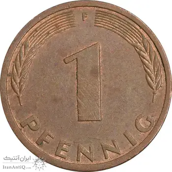 سکه 1 فینیگ 1982F جمهوری فدرال - EF45 - آلمان