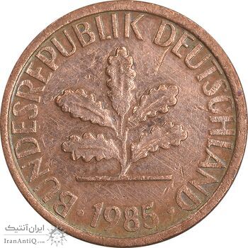 سکه 1 فینیگ 1985F جمهوری فدرال - EF45 - آلمان