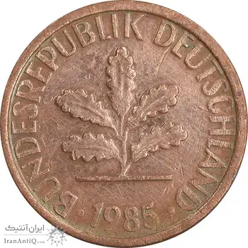 سکه 1 فینیگ 1985F جمهوری فدرال - EF45 - آلمان