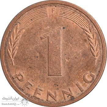 سکه 1 فینیگ 1991F جمهوری فدرال - AU58 - آلمان