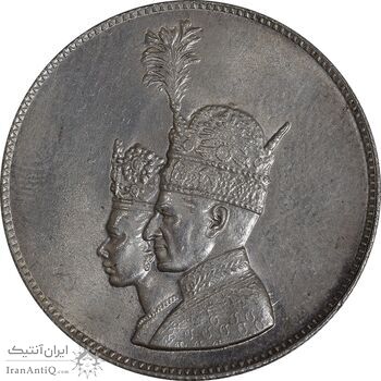 مدال نقره جشن تاجگذاری 1346 - MS61 - محمد رضا شاه