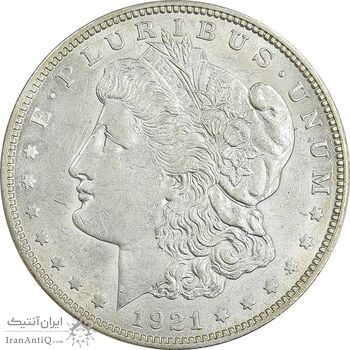 سکه یک دلار 1921 مورگان - AU58 - آمریکا