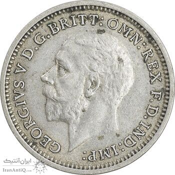 سکه 3 پنس 1936 جرج پنجم - EF45 - انگلستان