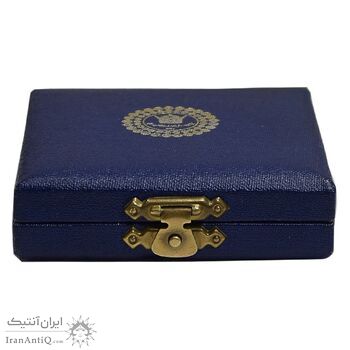 مدال نقره بر روی دریا ها 2535 - با جعبه فابریک - AU - محمد رضا شاه