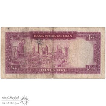 اسکناس 100 ریال 1342 - تک - VF20 - محمد رضا شاه