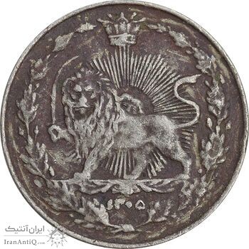 سکه 100 دینار 1305 نیکل - EF40 - رضا شاه