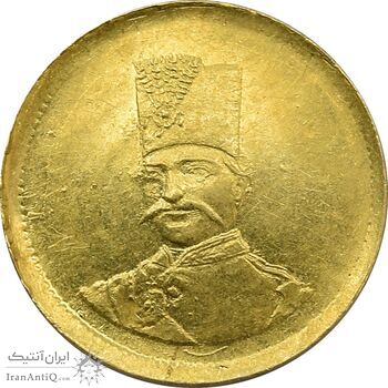 سکه طلا 2000 دینار 1299 - MS62 - ناصرالدین شاه