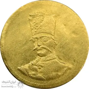 سکه طلا 2000 دینار 1300 - MS61 - ناصرالدین شاه