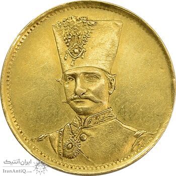 سکه طلا 1 تومان بدون تاریخ (بدون جلوس) - MS61 - ناصرالدین شاه
